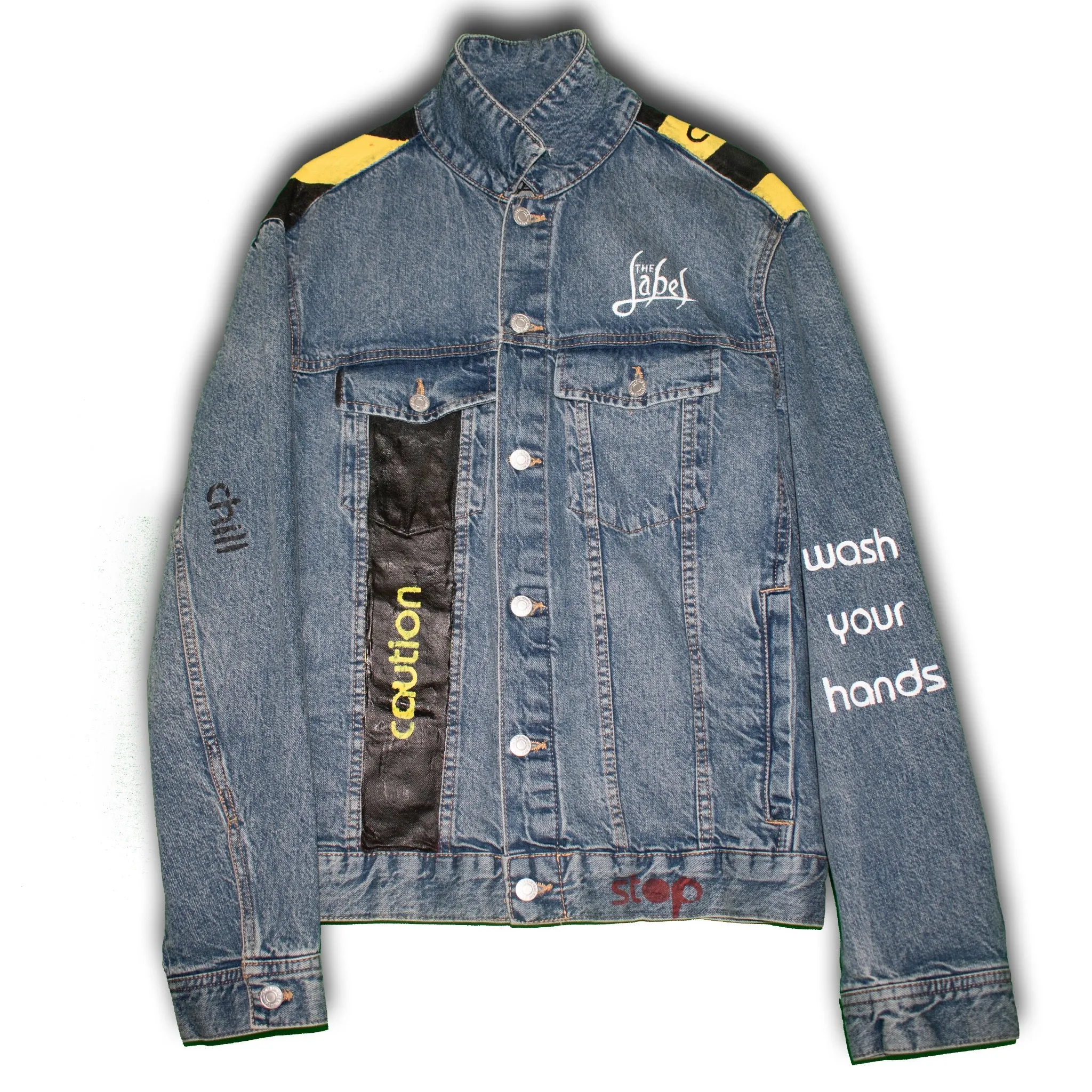Rolling Stoned - Hand-Painted Denim Jacket
