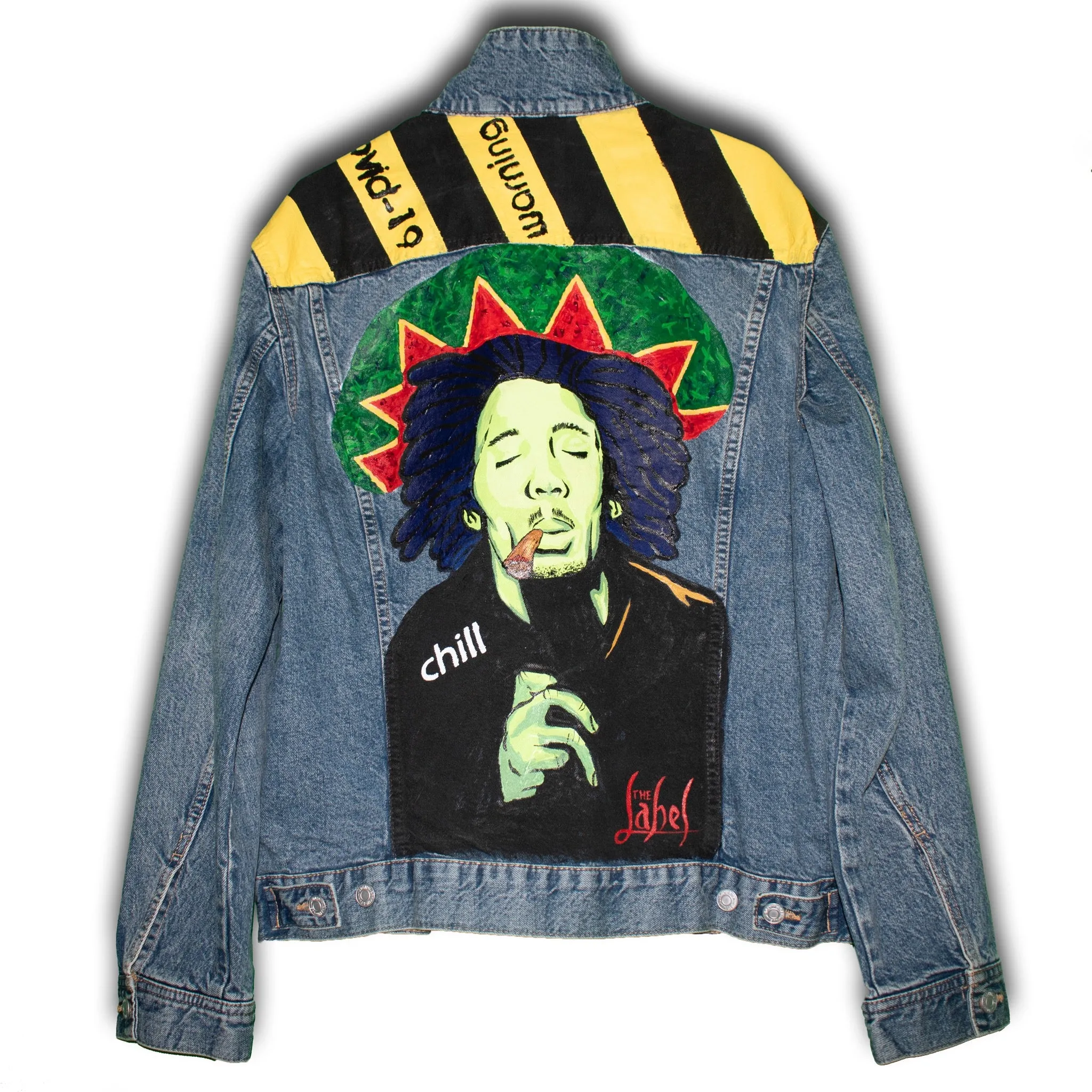 Rolling Stoned - Hand-Painted Denim Jacket