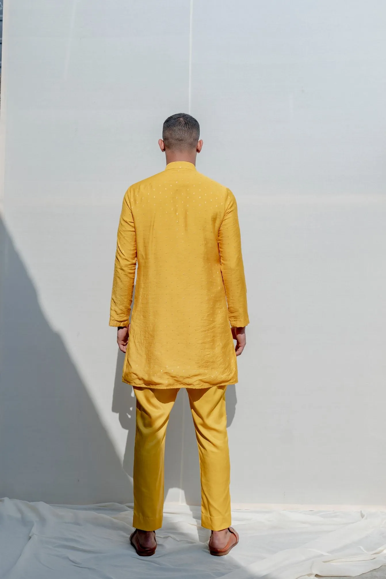Rover - Mustard Asymmetric Kurta & Pant Set