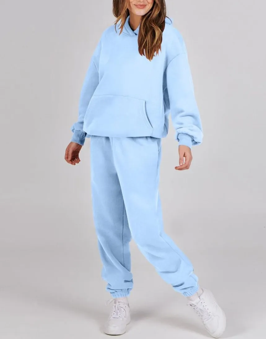 Ruby - Lässiges Herbst-Y2K-Oversize-Hoodie- und Jogger-Set für Damen