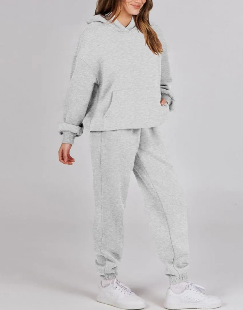 Ruby - Lässiges Herbst-Y2K-Oversize-Hoodie- und Jogger-Set für Damen