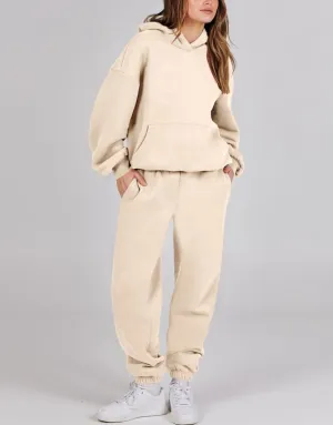 Ruby - Lässiges Herbst-Y2K-Oversize-Hoodie- und Jogger-Set für Damen