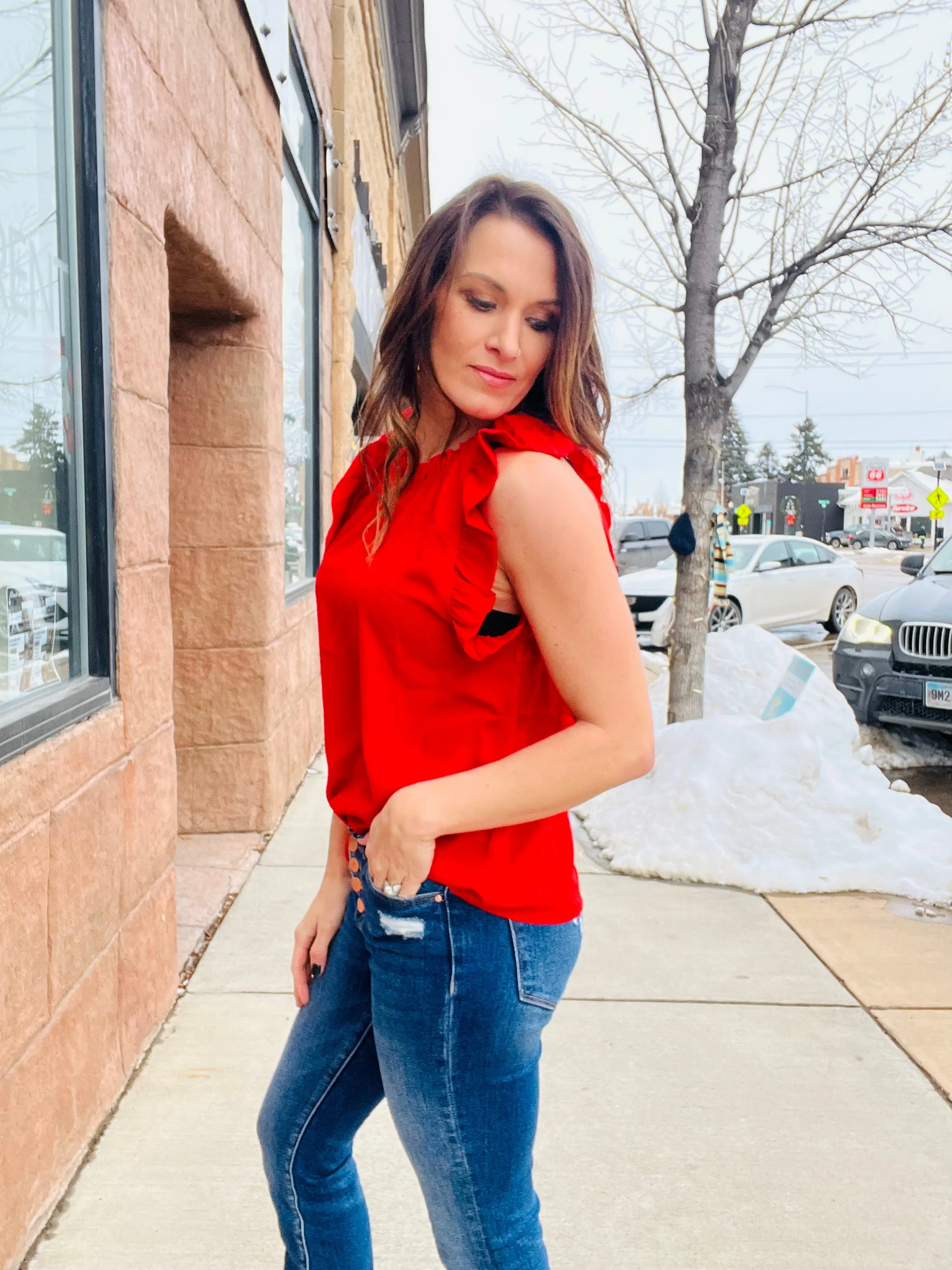 Ruffle Edge Tank
