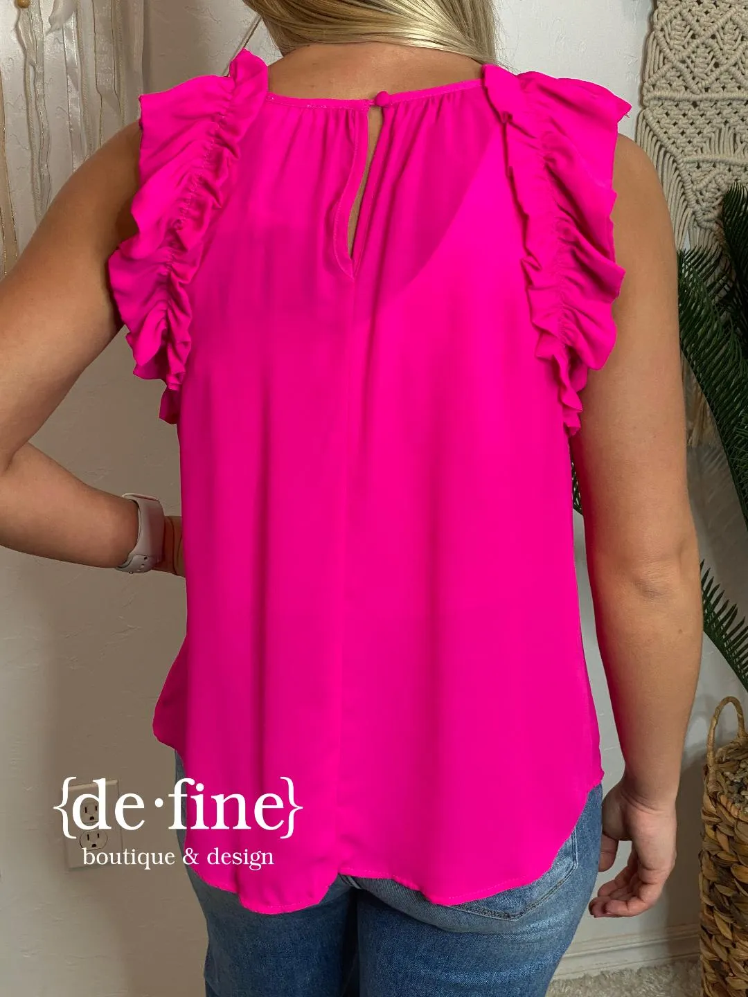Ruffle Sleeveless Top in 8 Fun Colors - Great for layering!!