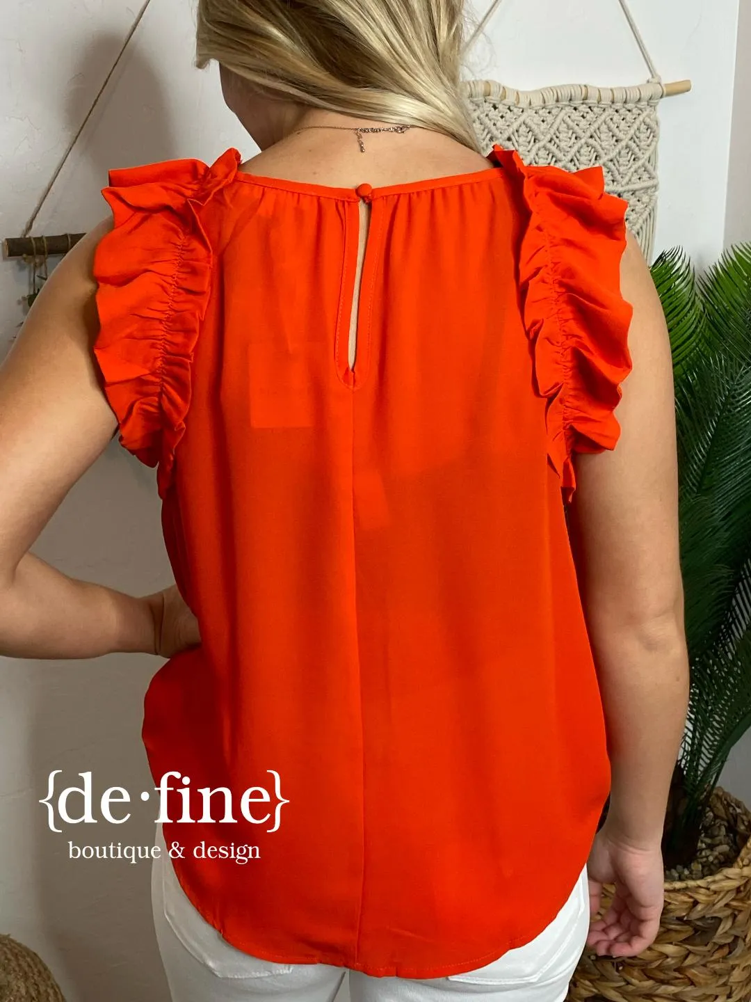 Ruffle Sleeveless Top in 8 Fun Colors - Great for layering!!