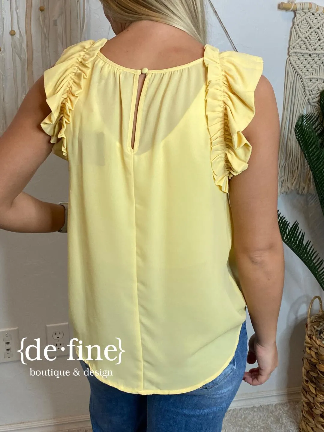 Ruffle Sleeveless Top in 8 Fun Colors - Great for layering!!