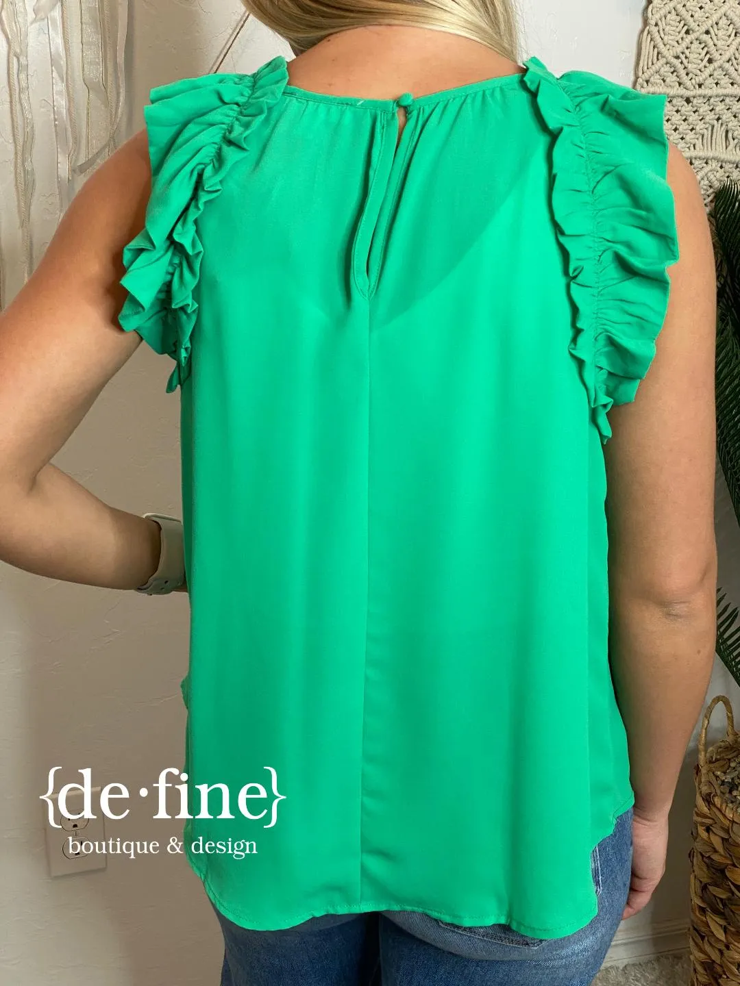 Ruffle Sleeveless Top in 8 Fun Colors - Great for layering!!