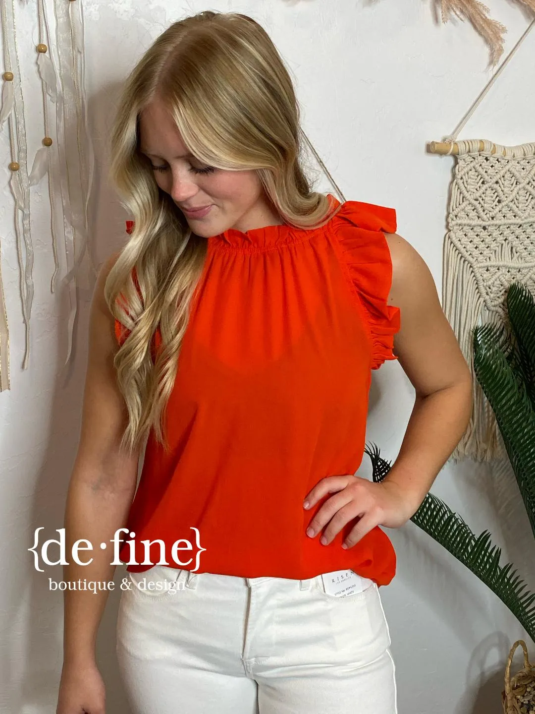 Ruffle Sleeveless Top in 8 Fun Colors - Great for layering!!