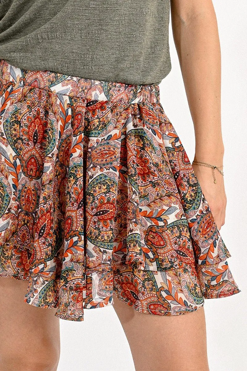 RUFFLED MINI SKIRT