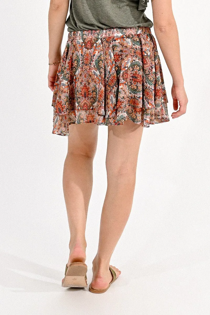 RUFFLED MINI SKIRT
