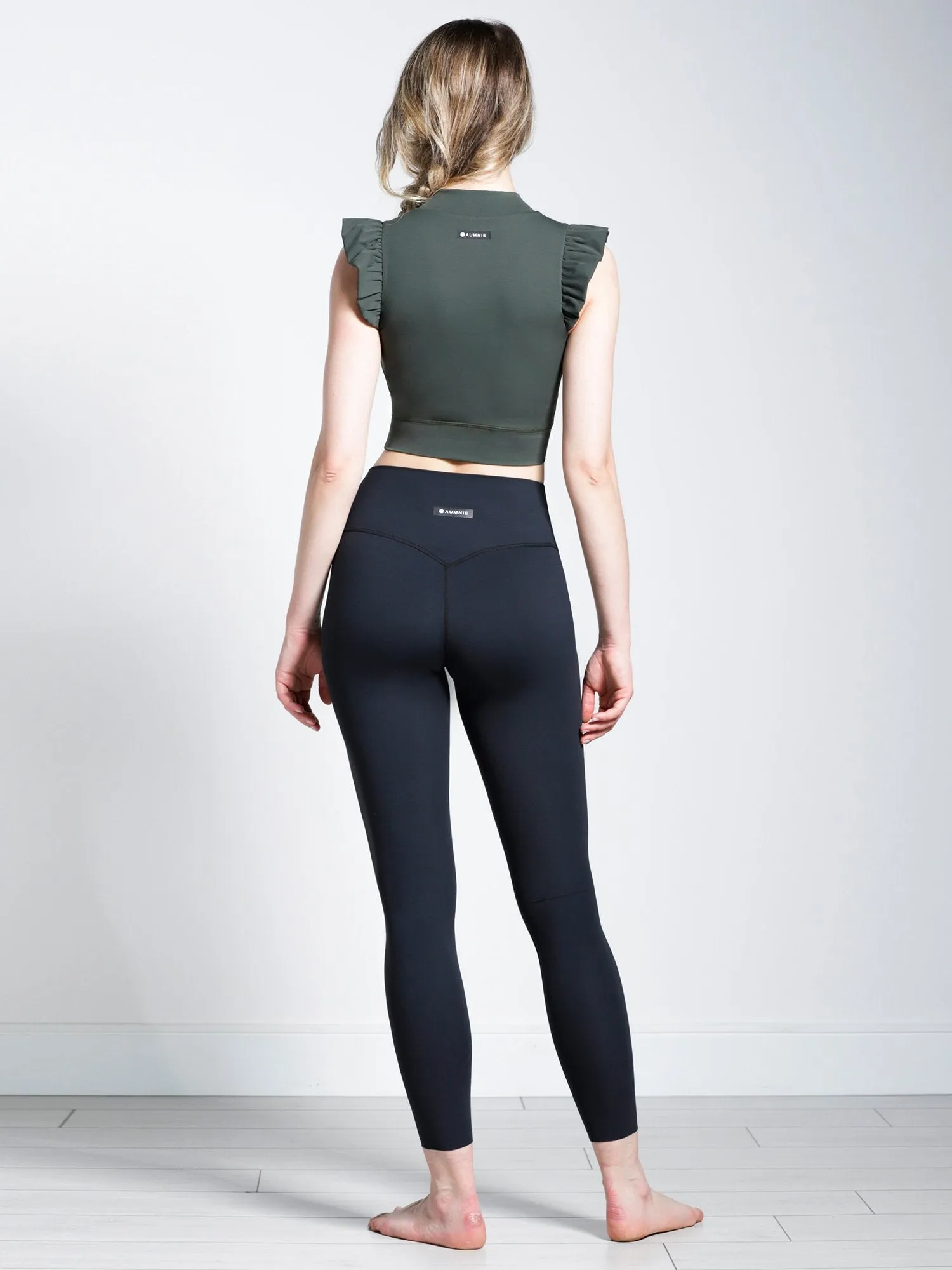 RUFFLED PURE TANK, DEEP FOREST