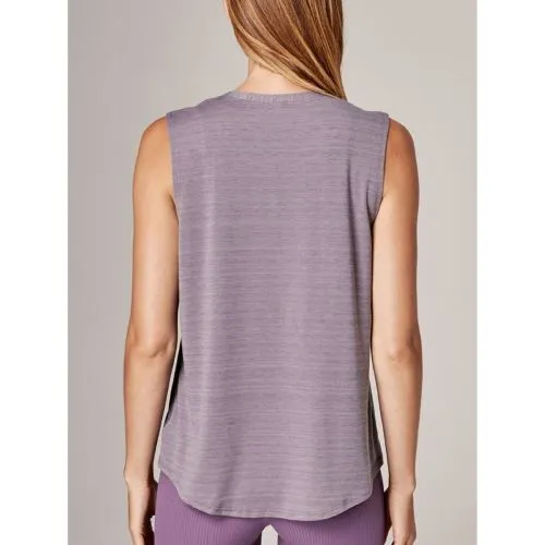 Running Bare Womens Dial it Up Workout Tank Tyrian