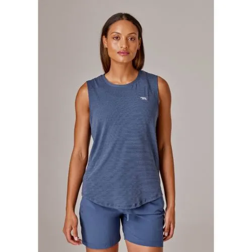 Running Bare Womens Dial it Up Workout Tank Waterfall