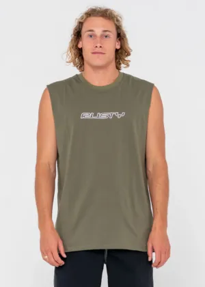 RUSTY Flip Daddy Muscle Tank - Savanna