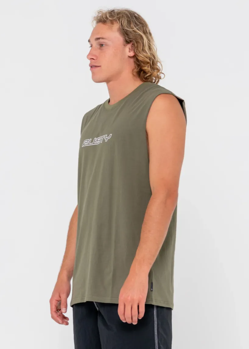 RUSTY Flip Daddy Muscle Tank - Savanna