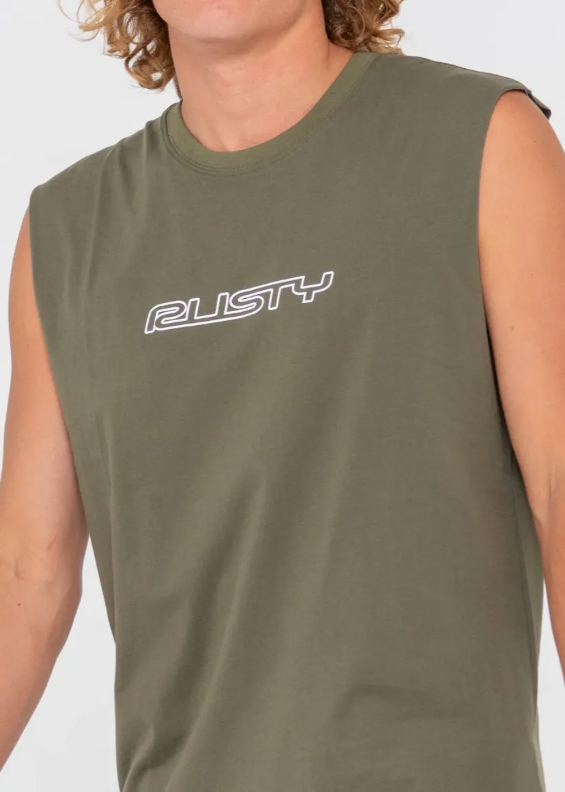 RUSTY Flip Daddy Muscle Tank - Savanna