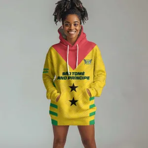 Sao Tome and Principe Football Custom Hoodie Dress Sporty Style - Yellow Color LT15