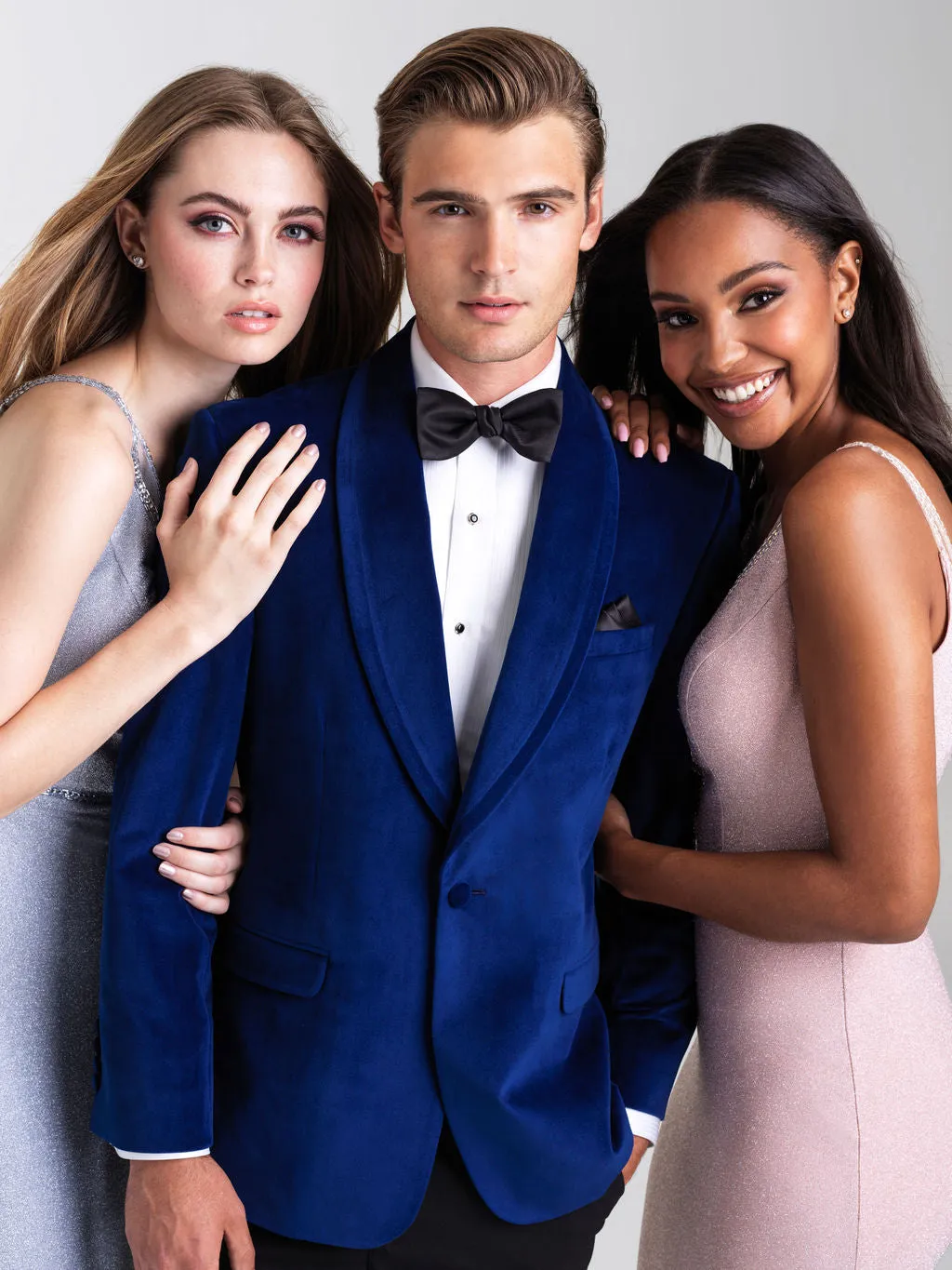 Sapphire Blue Slim Fit Tuxedos in Venice Velvet