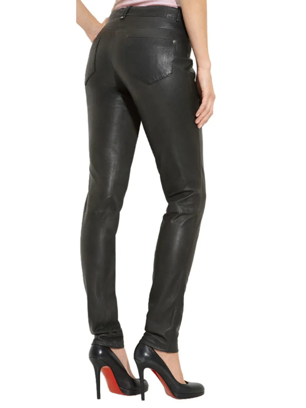 Saucy Slim-Fit Leather Pants