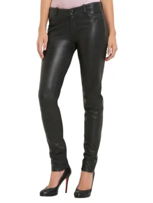 Saucy Slim-Fit Leather Pants