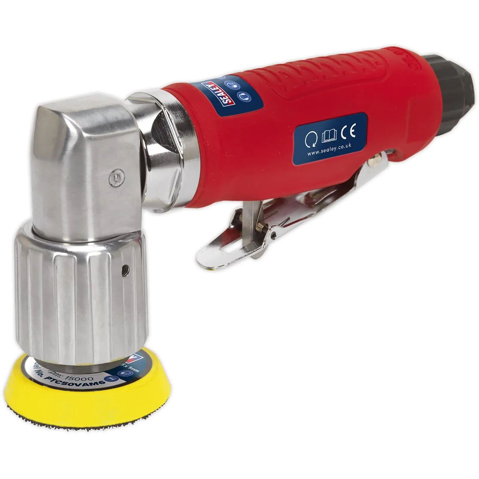 Sealey Air Orbital Sander 50mm Mini Disc Compressor Sanding Tool 1/4" BSP