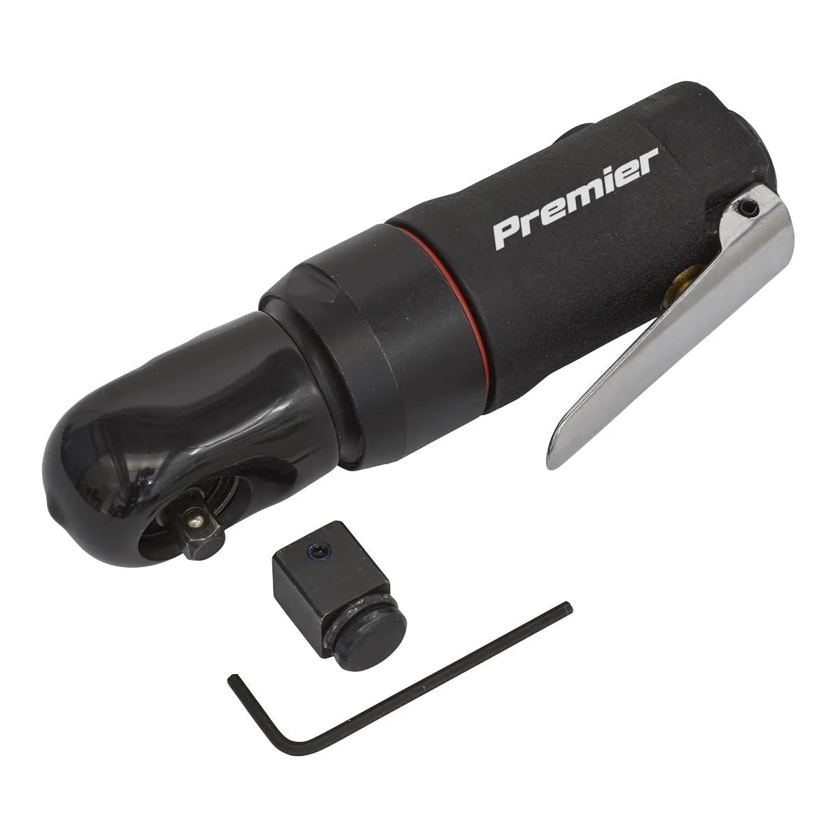 Sealey Premier 2-in-1 Mini Air Ratchet Wrench 1/4" & 1/2"Sq Drive