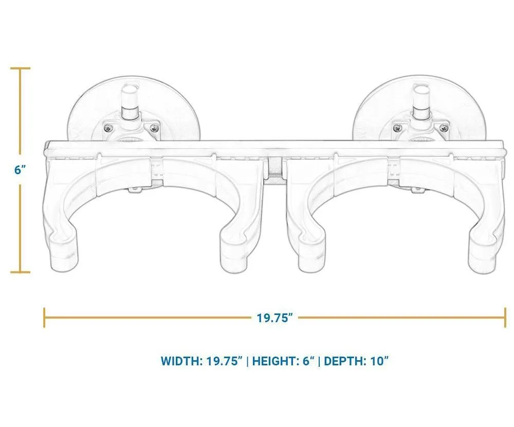 Seasucker Two Tank Dive Rack Fold Down Bracket