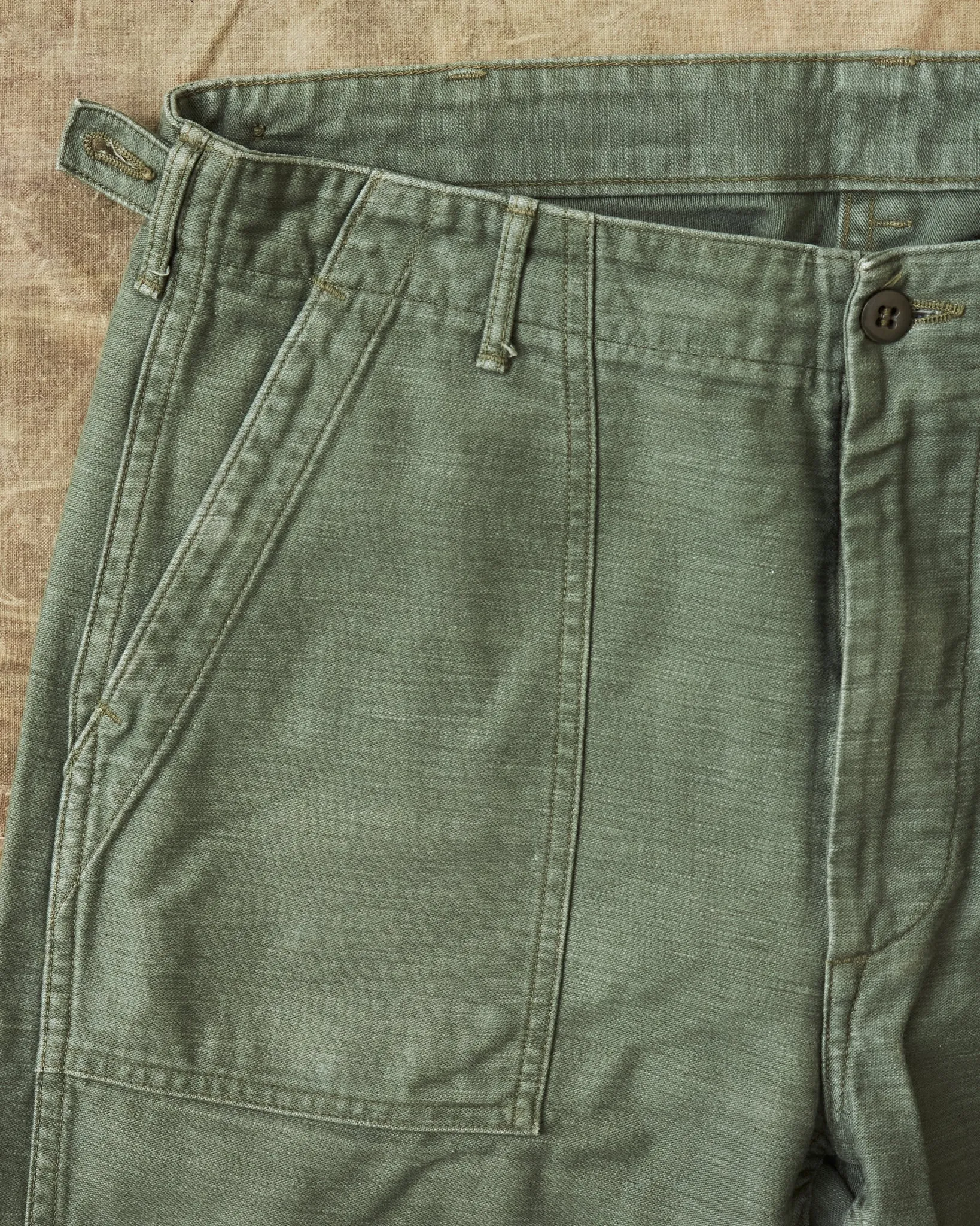 Second Hand OrSlow 5032 Slim Fit Fatigue Pants Green EU L / JPN 4