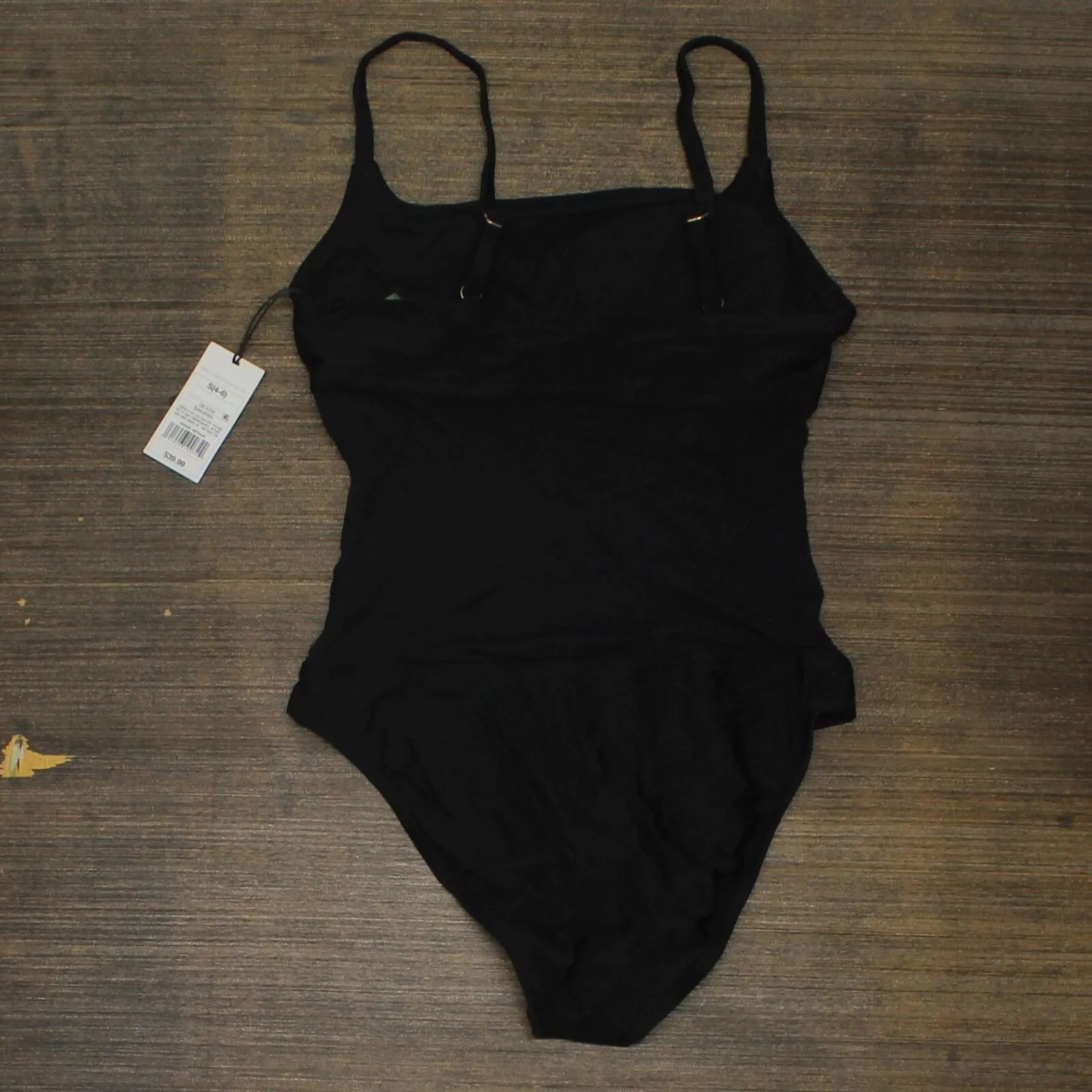 Shade & Shore Women's Mesh One Piece Swimsuit AFO32O Black S