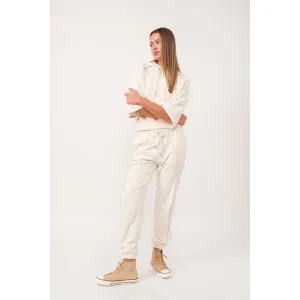 Shiny Piping Jogger Pants