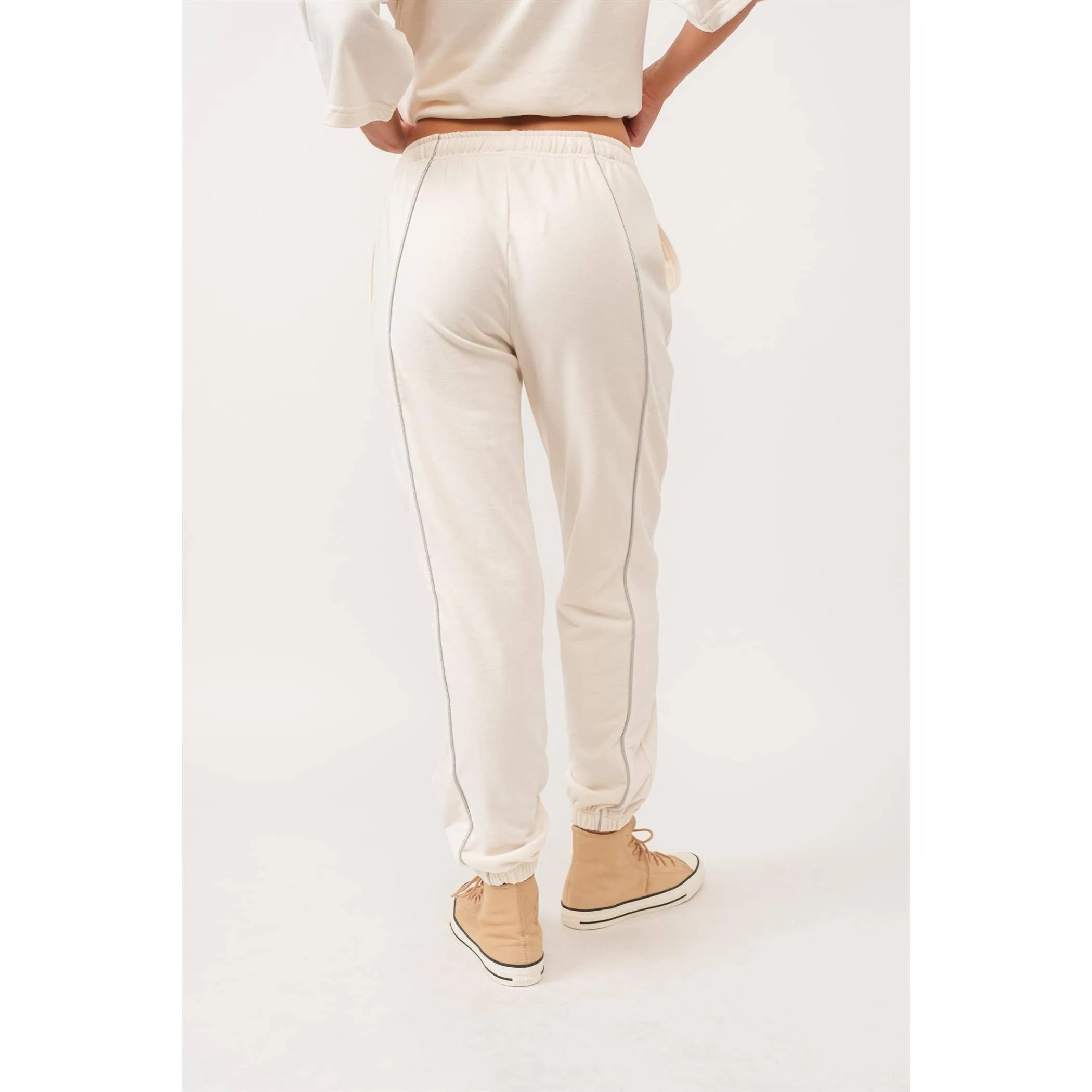Shiny Piping Jogger Pants