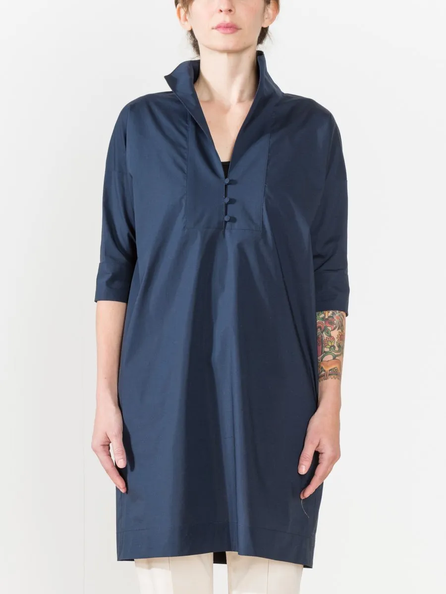 short sleeve shirt dress - navy