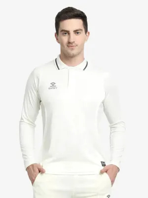 Shrey Premium Off White Cricket Shirt Full Sleeves Size