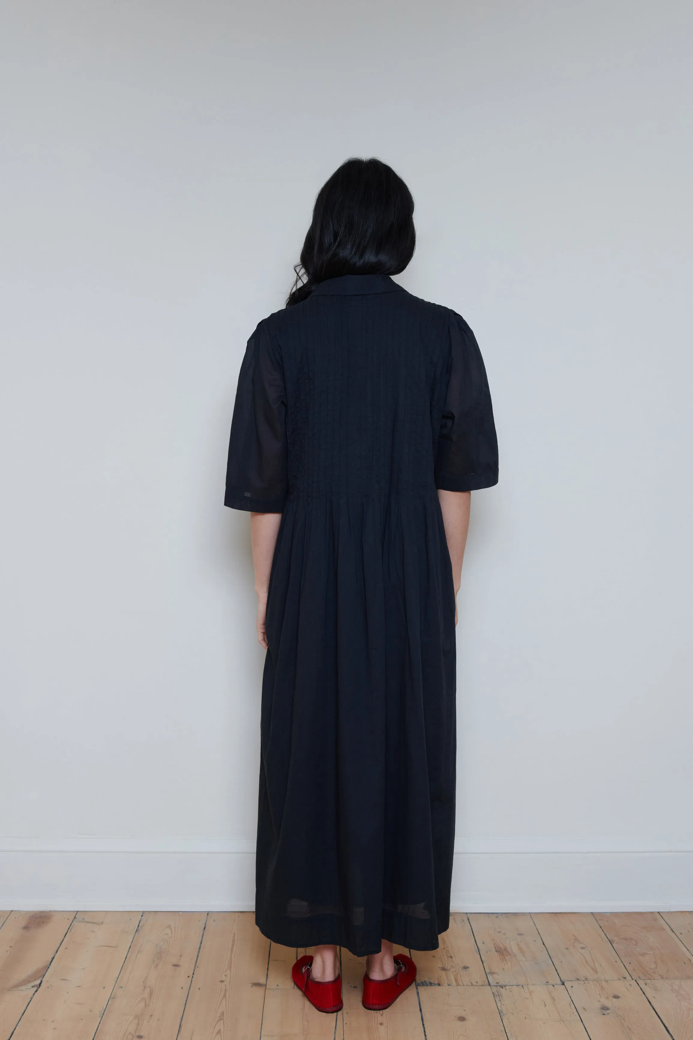 Skall | Dot Shirtdress - Black