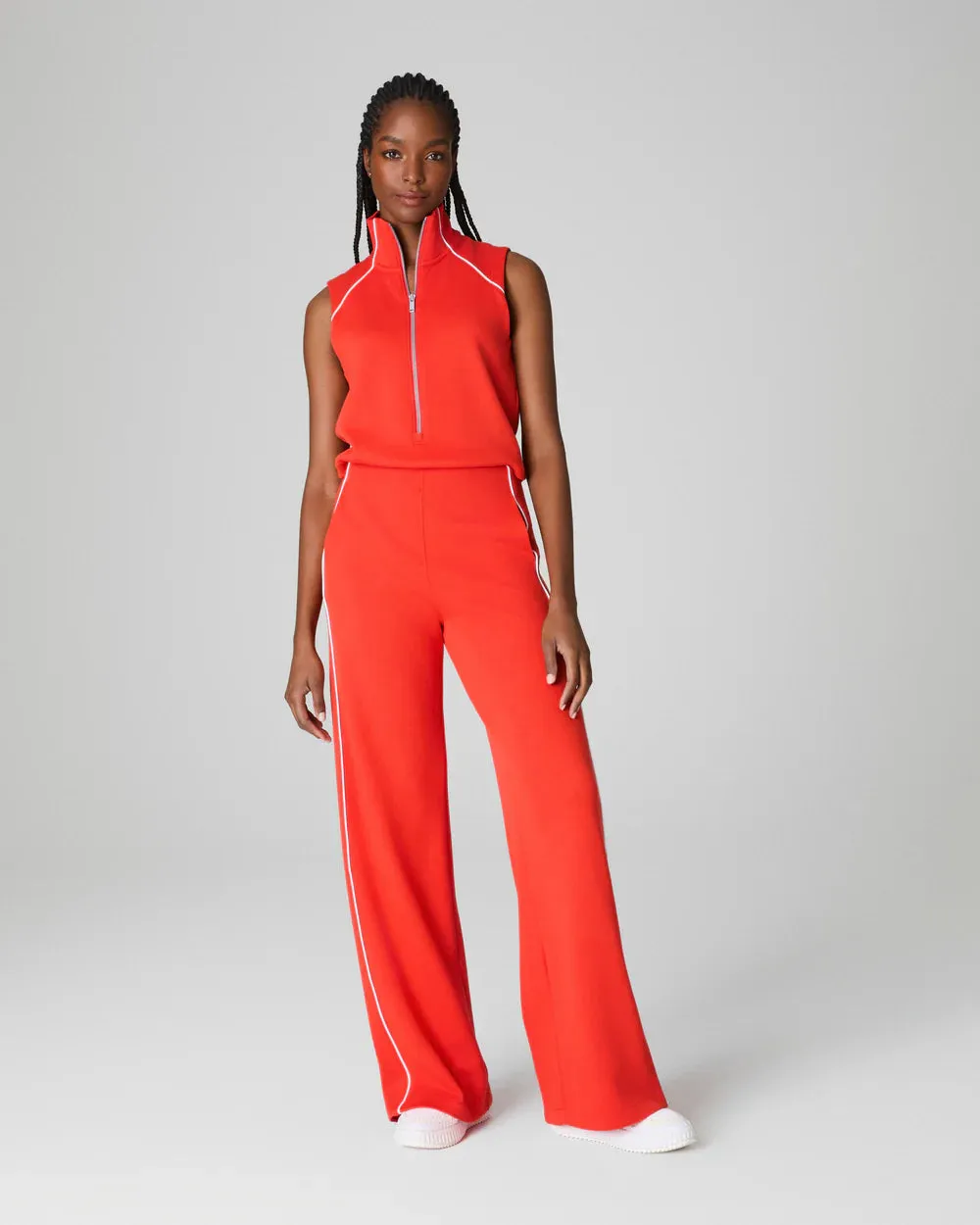 Sleeveless Mockneck Jumpsuit Poppy