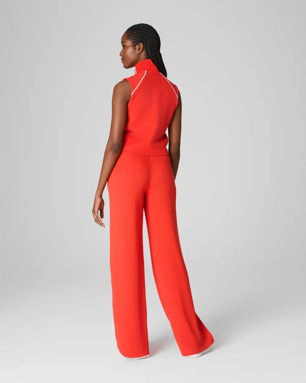 Sleeveless Mockneck Jumpsuit Poppy