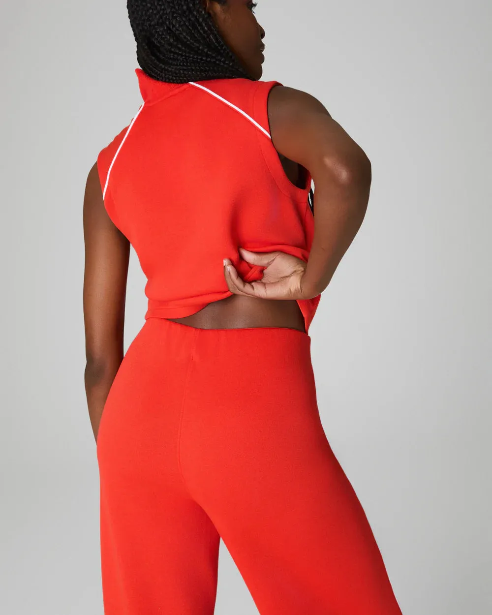 Sleeveless Mockneck Jumpsuit Poppy