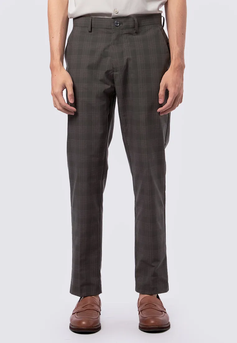 Slim Fit Check Pants
