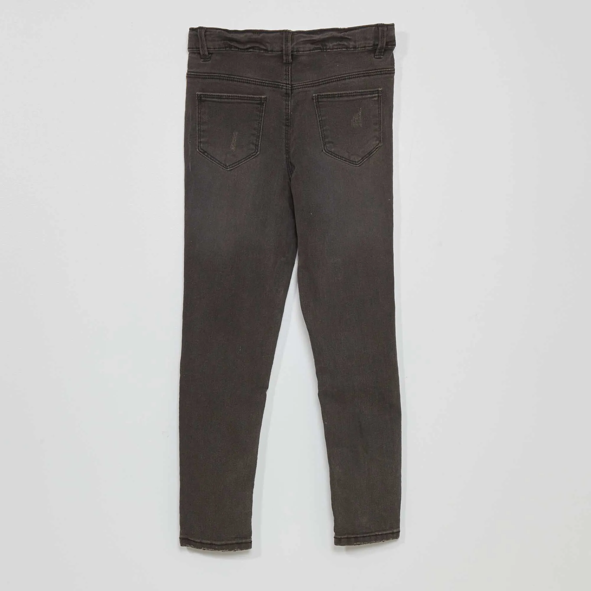 Slim-fit denim trousers BLACK