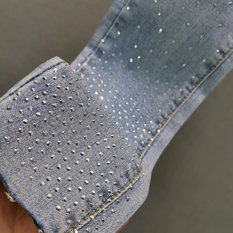 Slim Fit Embroidered Pencil Pants