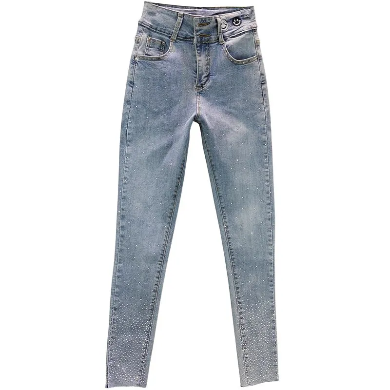 Slim Fit Embroidered Pencil Pants