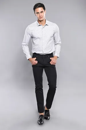 Slim Fit Plain 5 Pockets Black Men Pants - Wessi