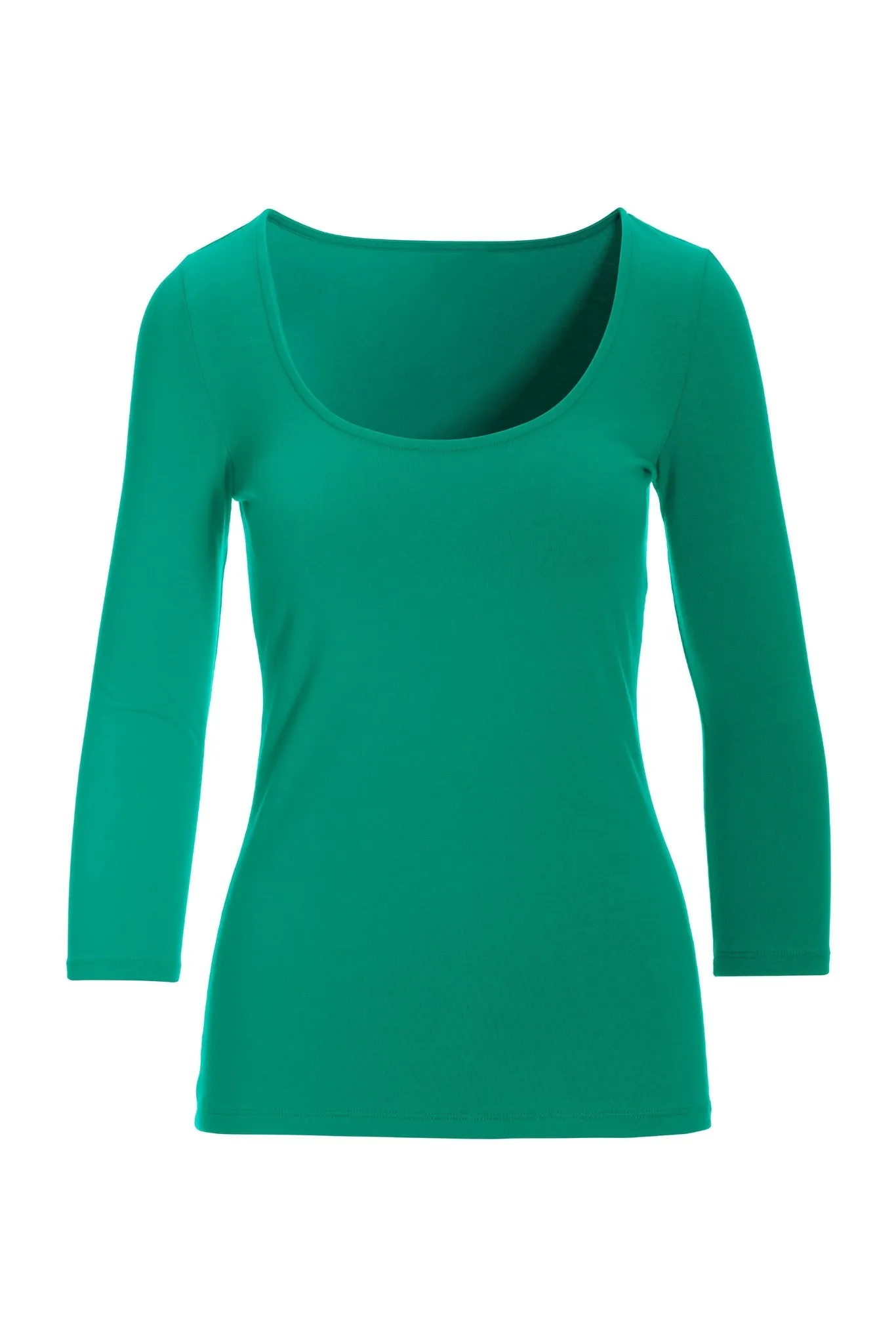 So Sexy Scoop Neck Top Deep Green