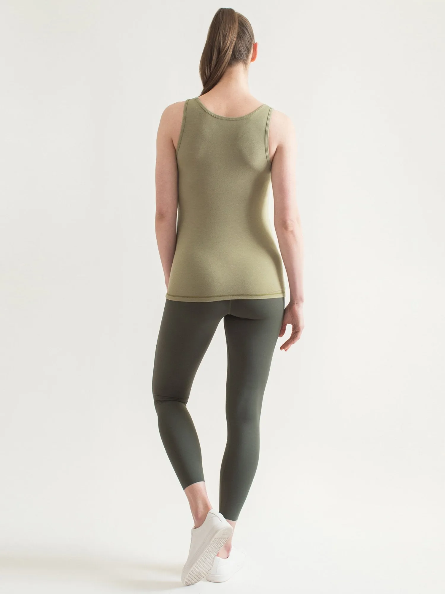 SOFT STRETCH MATERNITY TANK, SAGE