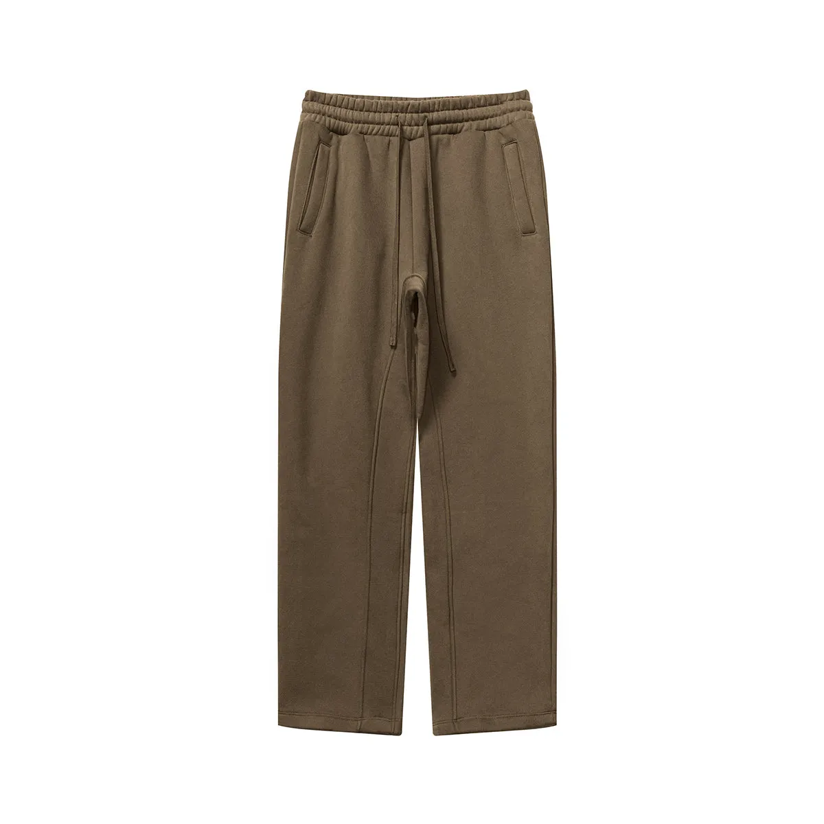 Solid Color Plush Lining Sweatpants