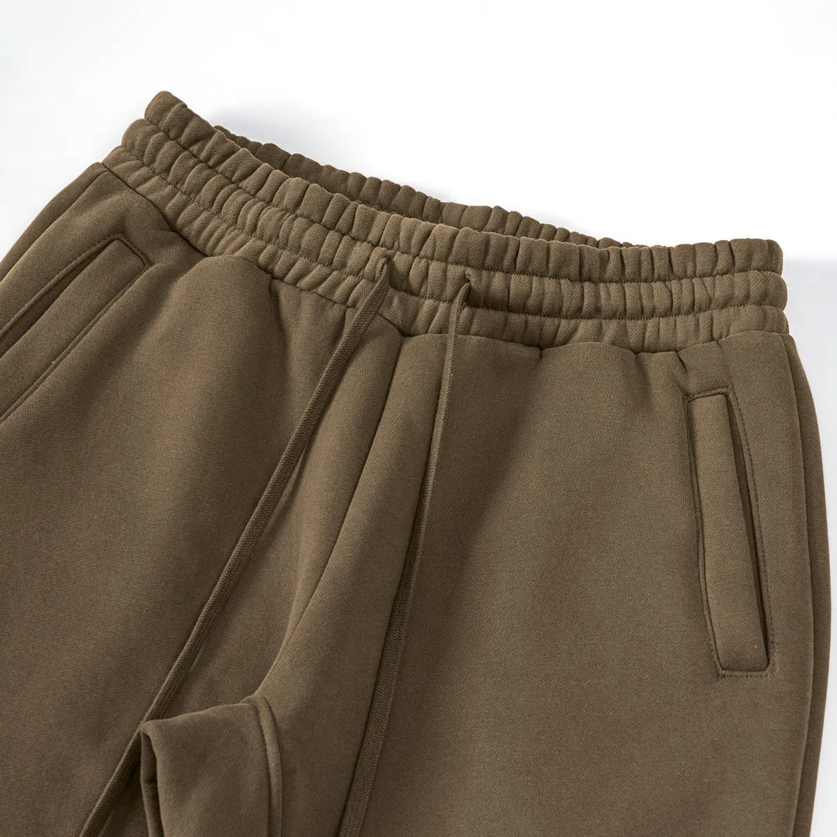Solid Color Plush Lining Sweatpants