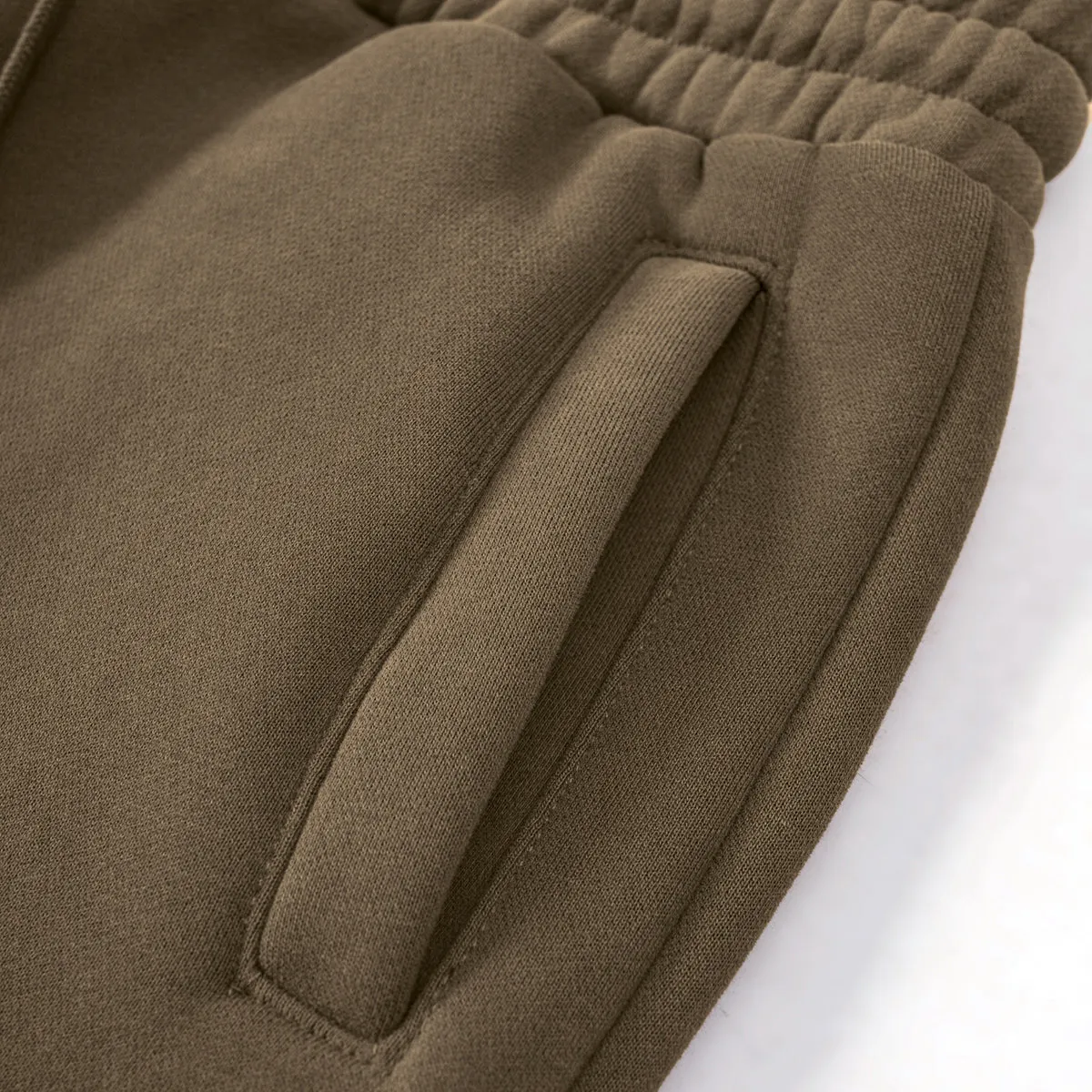 Solid Color Plush Lining Sweatpants