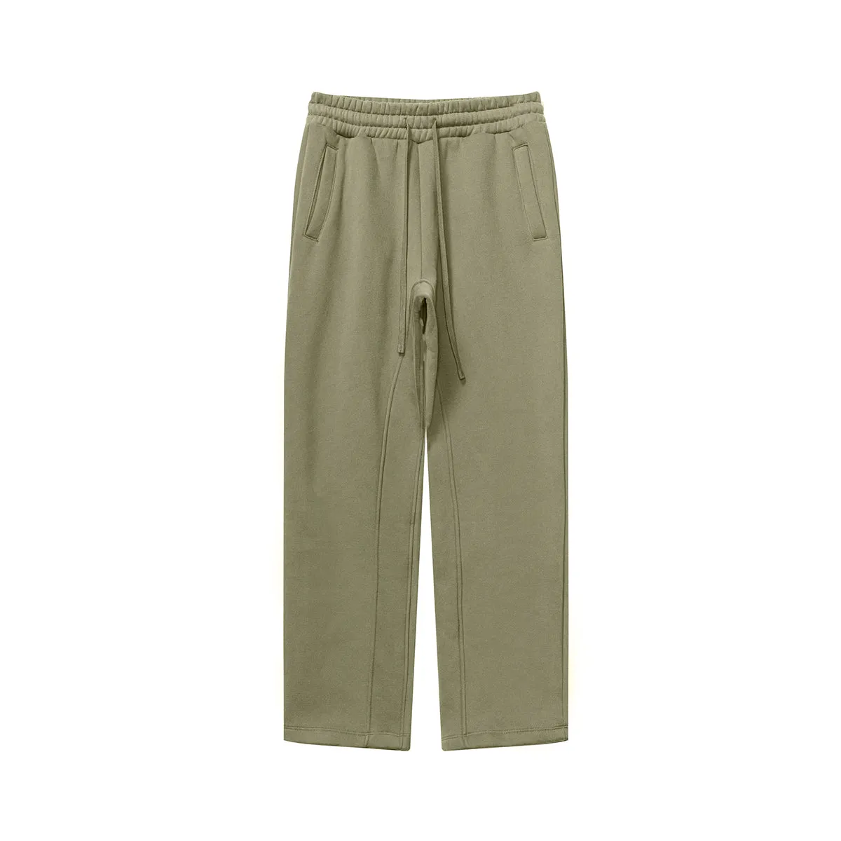 Solid Color Plush Lining Sweatpants