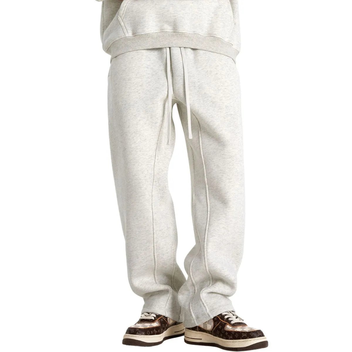 Solid Color Plush Lining Sweatpants