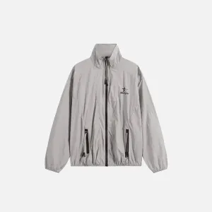 Solid Stand Collar Windbreaker Jacket for Cozy Comfort